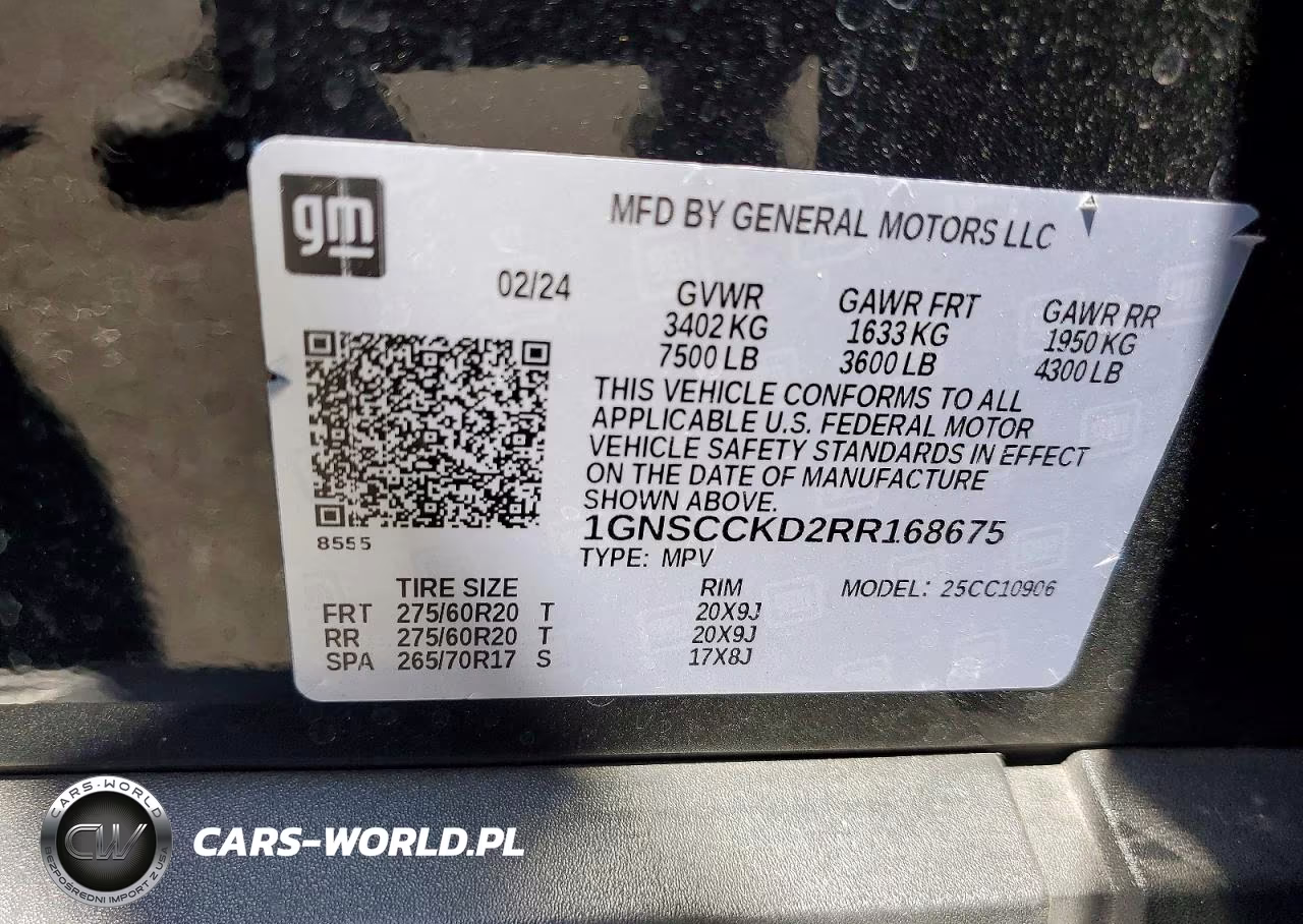 2024 Chevrolet Suburban C1500 Lt VIN:1GNSCCKD2RR168675 - 13