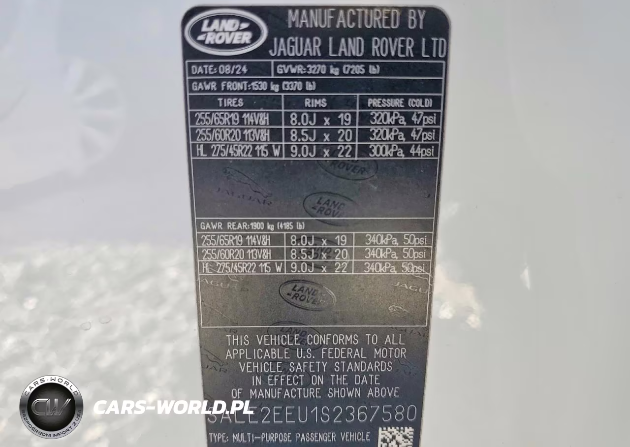 2025 Land Rover Defender 110 X-Dynamic Se VIN:SALE2EEU1S2367580 - 12