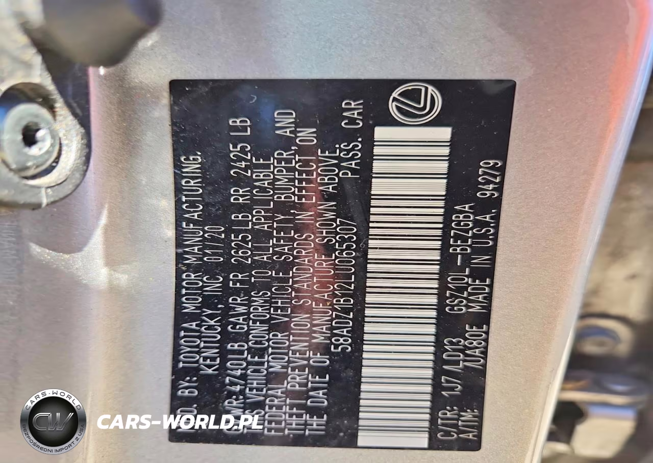 2020 Lexus Es 350 VIN:58ADZ1B12LU065307 - 13