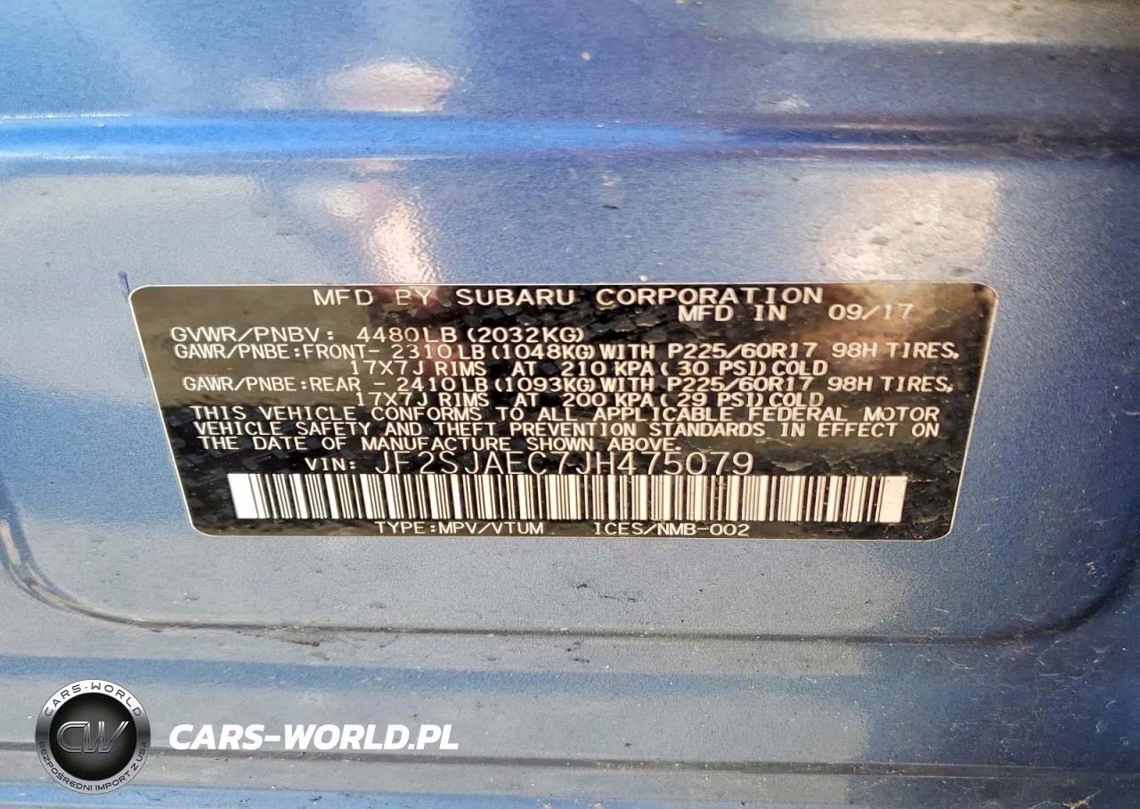 2018 Subaru Forester 2.5I Premium VIN:JF2SJAEC7JH475079 - 13