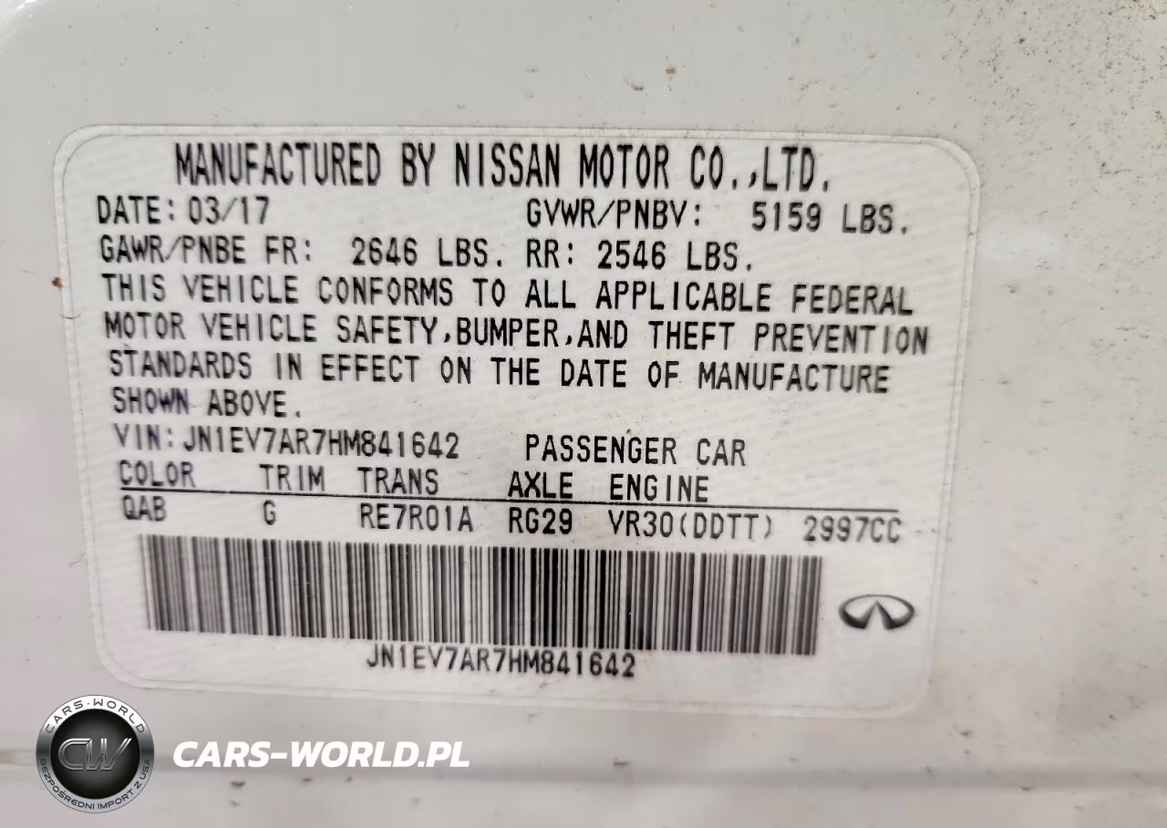 2017 Infiniti Q50 3.0T Premium VIN:JN1EV7AR7HM841642 - 13