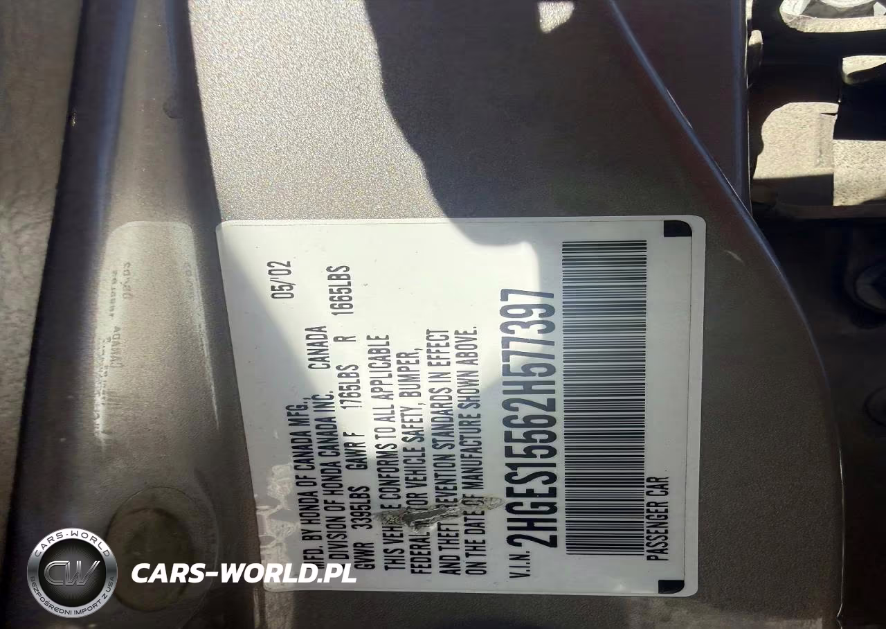 2002 Honda Civic Lx VIN:2HGES15562H577397 - 12