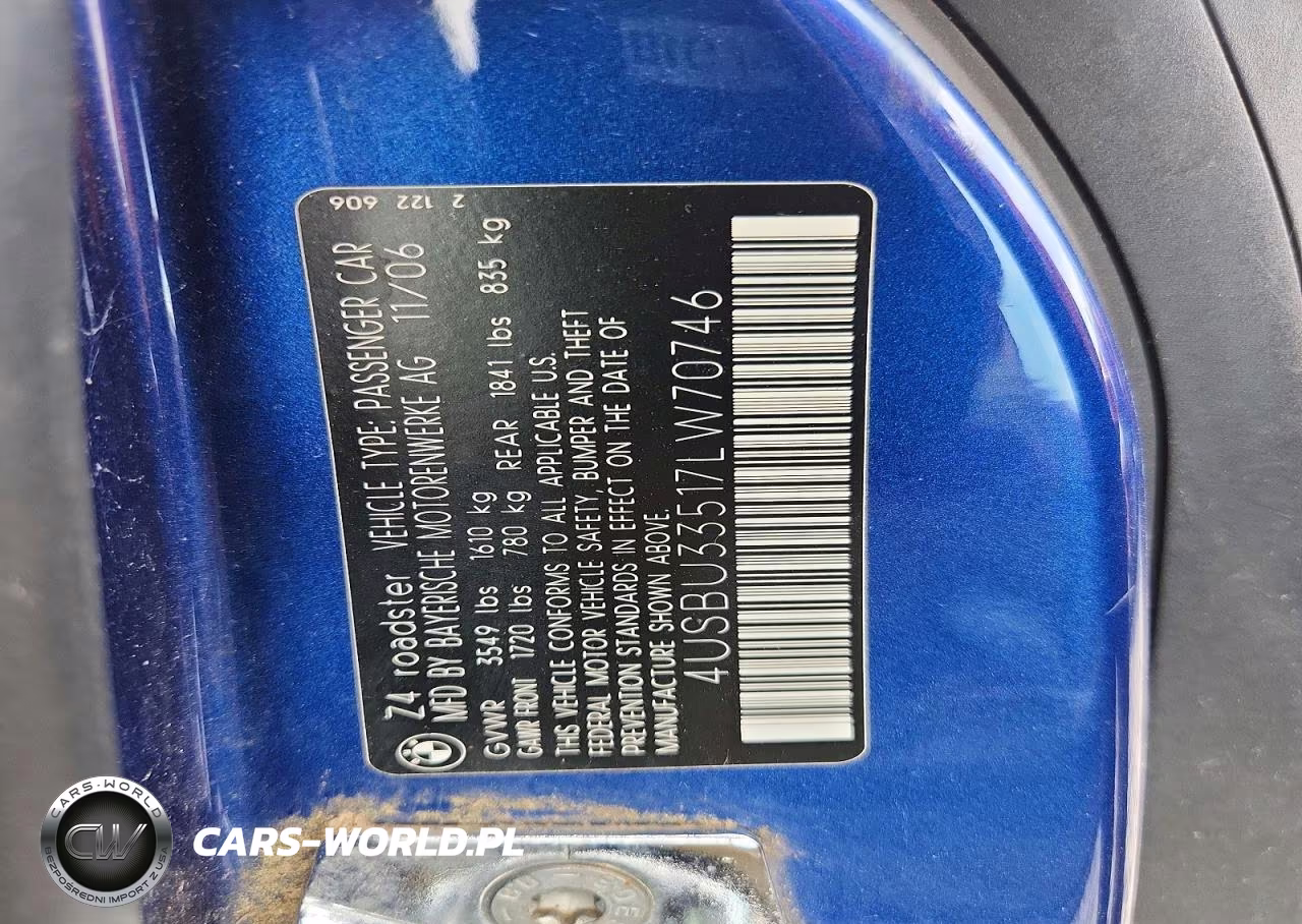 2007 BMW Z4 3.0 VIN:4USBU33517LW70746 - 12