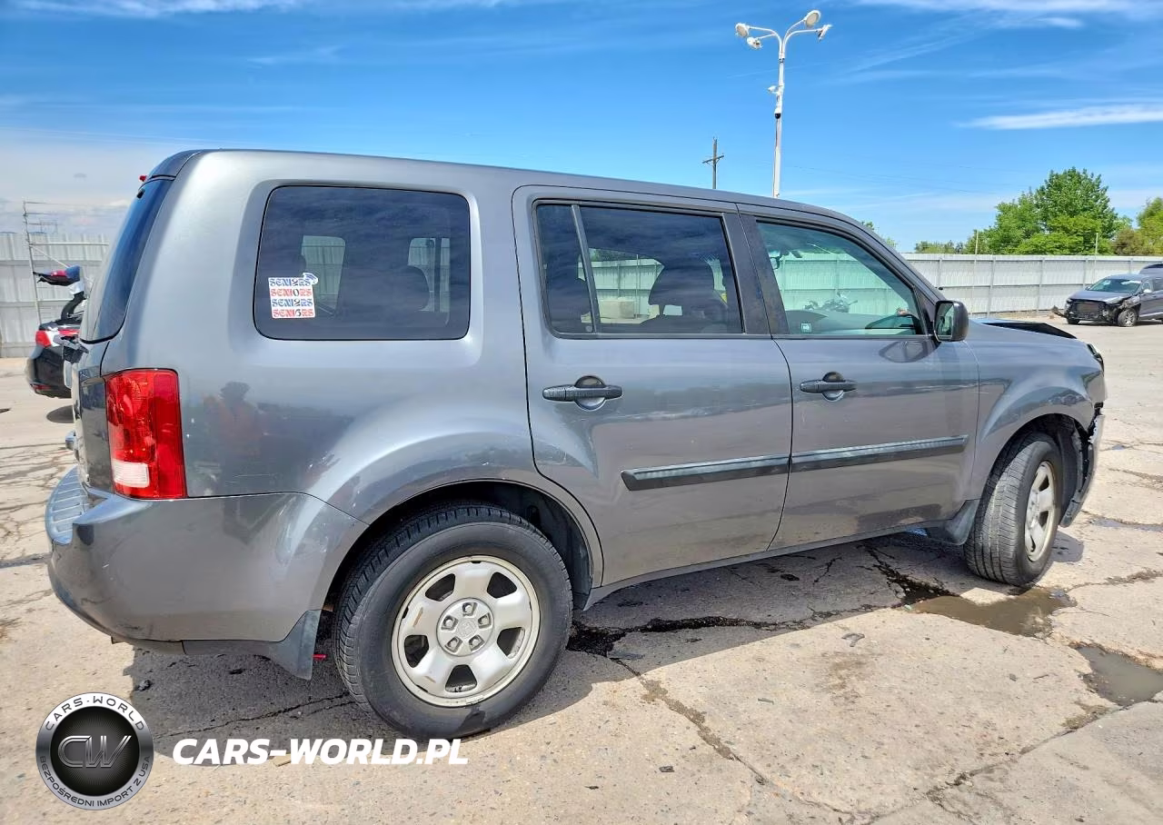 2012 Honda Pilot Lx VIN:5FNYF4H20CB077651 - 3