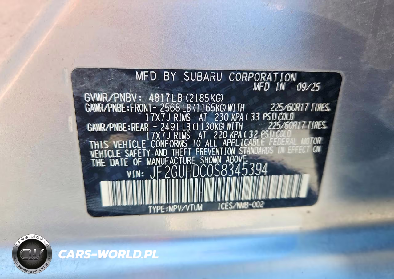 2025 Subaru Crosstrek Premium VIN:JF2GUHDC0S8345394 - 13