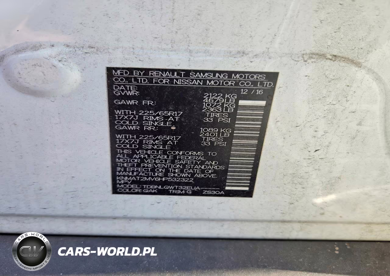 2017 Nissan Rogue Sv VIN:KNMAT2MV6HP532322 - 13