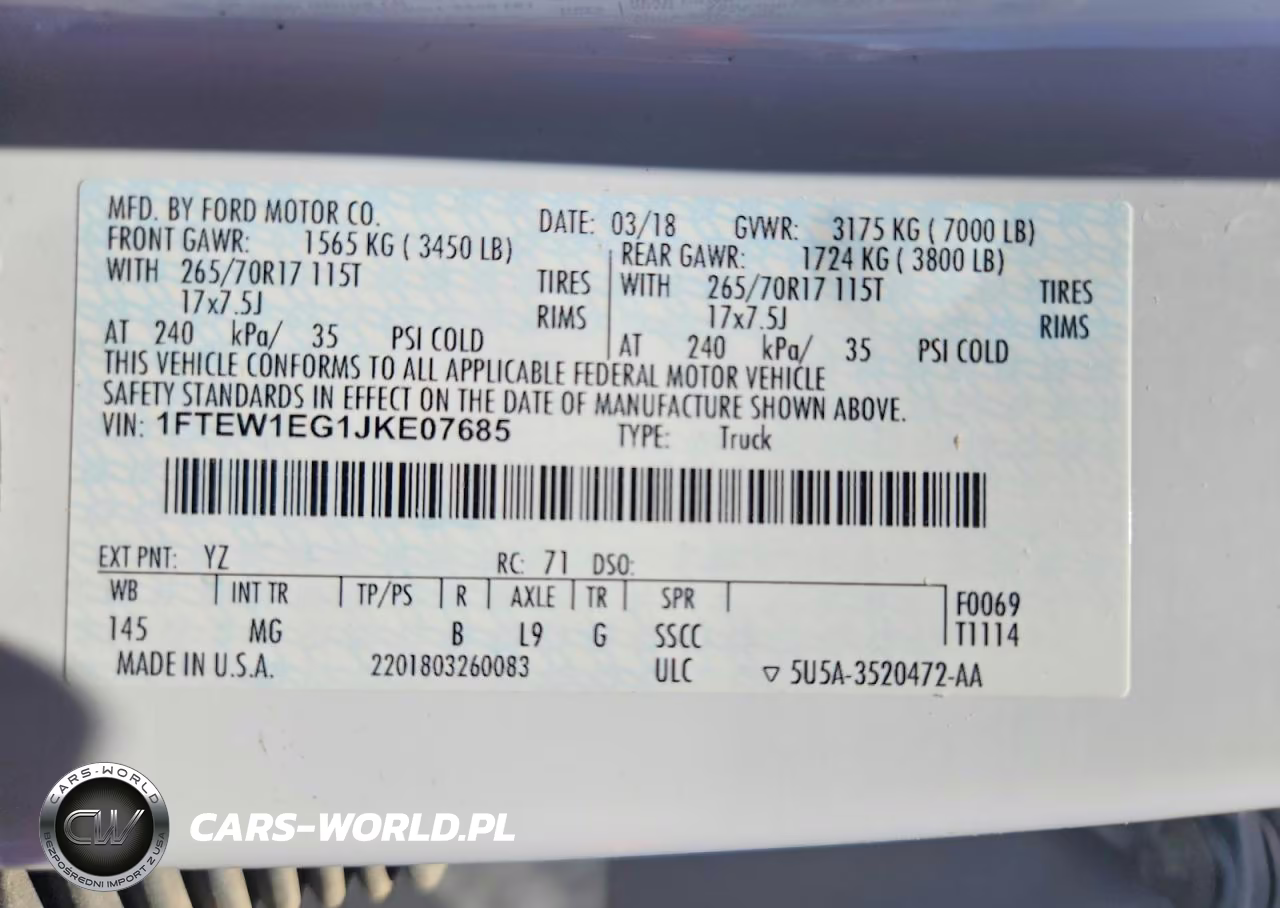 2018 Ford F150 Supercrew VIN:1FTEW1EG1JKE07685 - 12