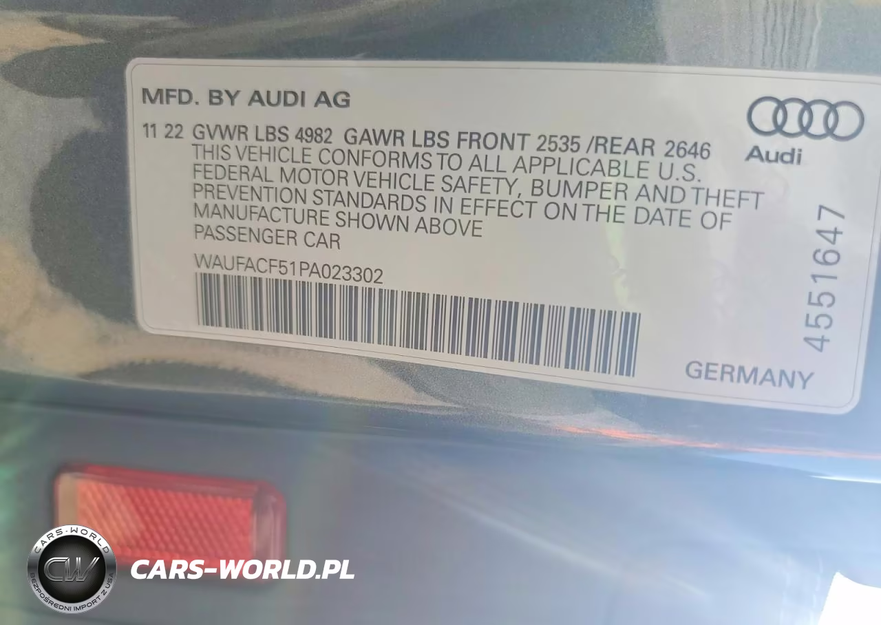 2023 Audi A5 Premium Plus 45 VIN:WAUFACF51PA023302 - 13