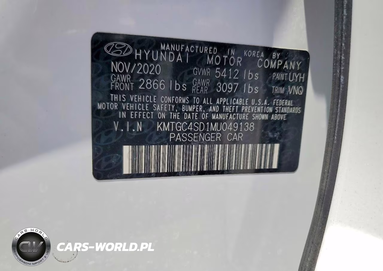 2021 Genesis G80 3.5T VIN:KMTGC4SD1MU049138 - 12