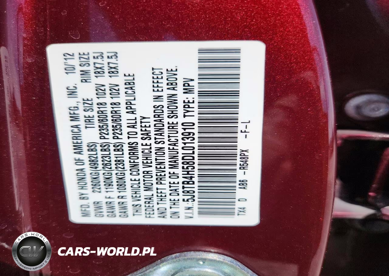 2013 Acura Rdx Technology VIN:5J8TB4H58DL013910 - 13
