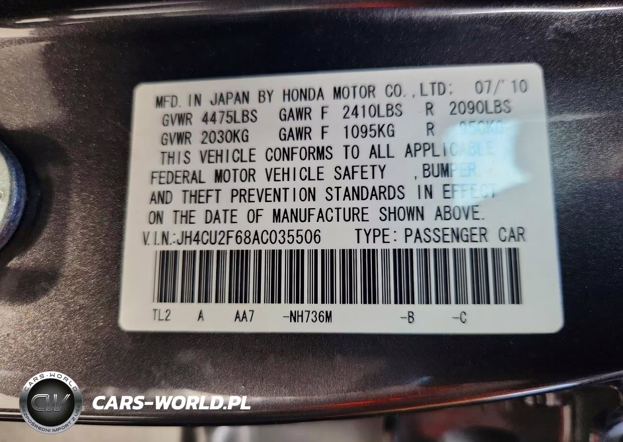 2010 Acura Tsx VIN:JH4CU2F68AC035506 - 13