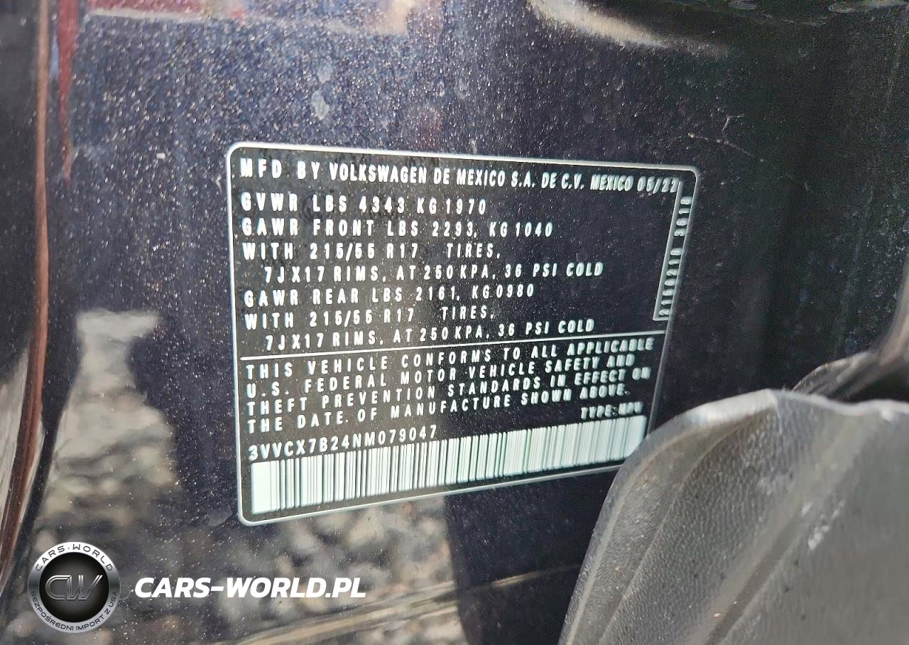 2022 Volkswagen Taos S VIN:3VVCX7B24NM079047 - 14