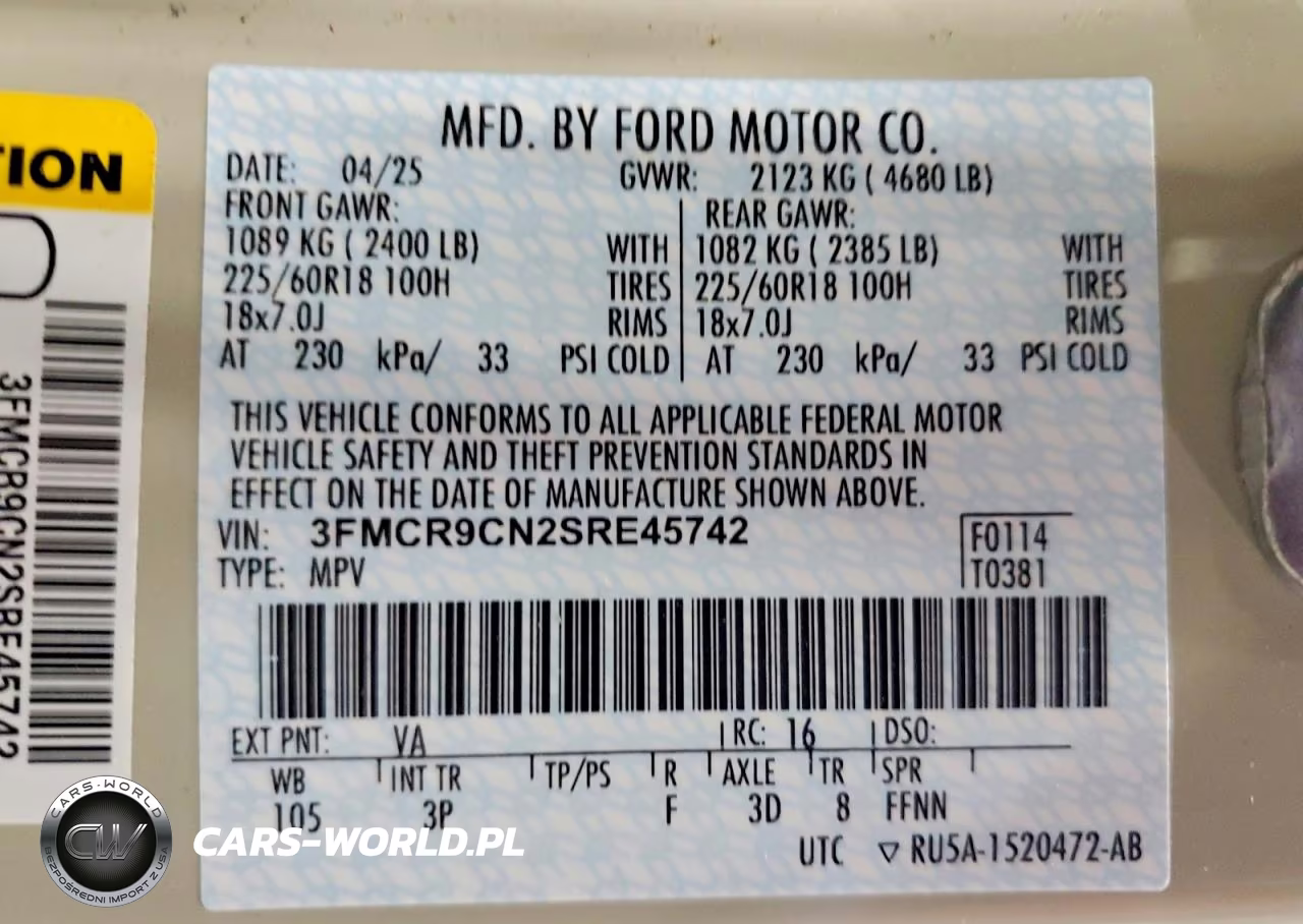 2025 Ford Bronco Sport Outer Banks VIN:3FMCR9CN2SRE45742 - 13