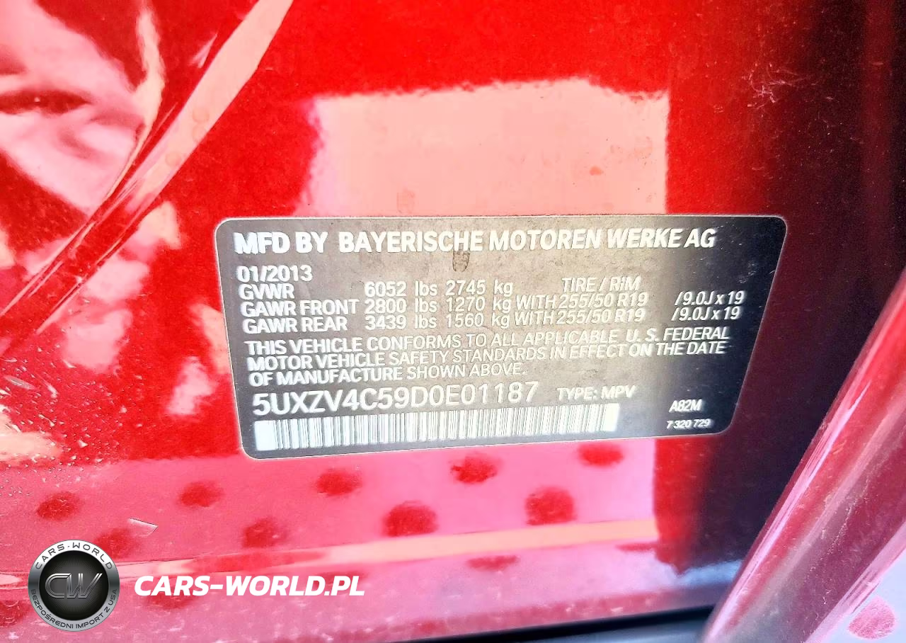 2013 BMW X5 xDrive35I VIN:5UXZV4C59D0E01187 - 12