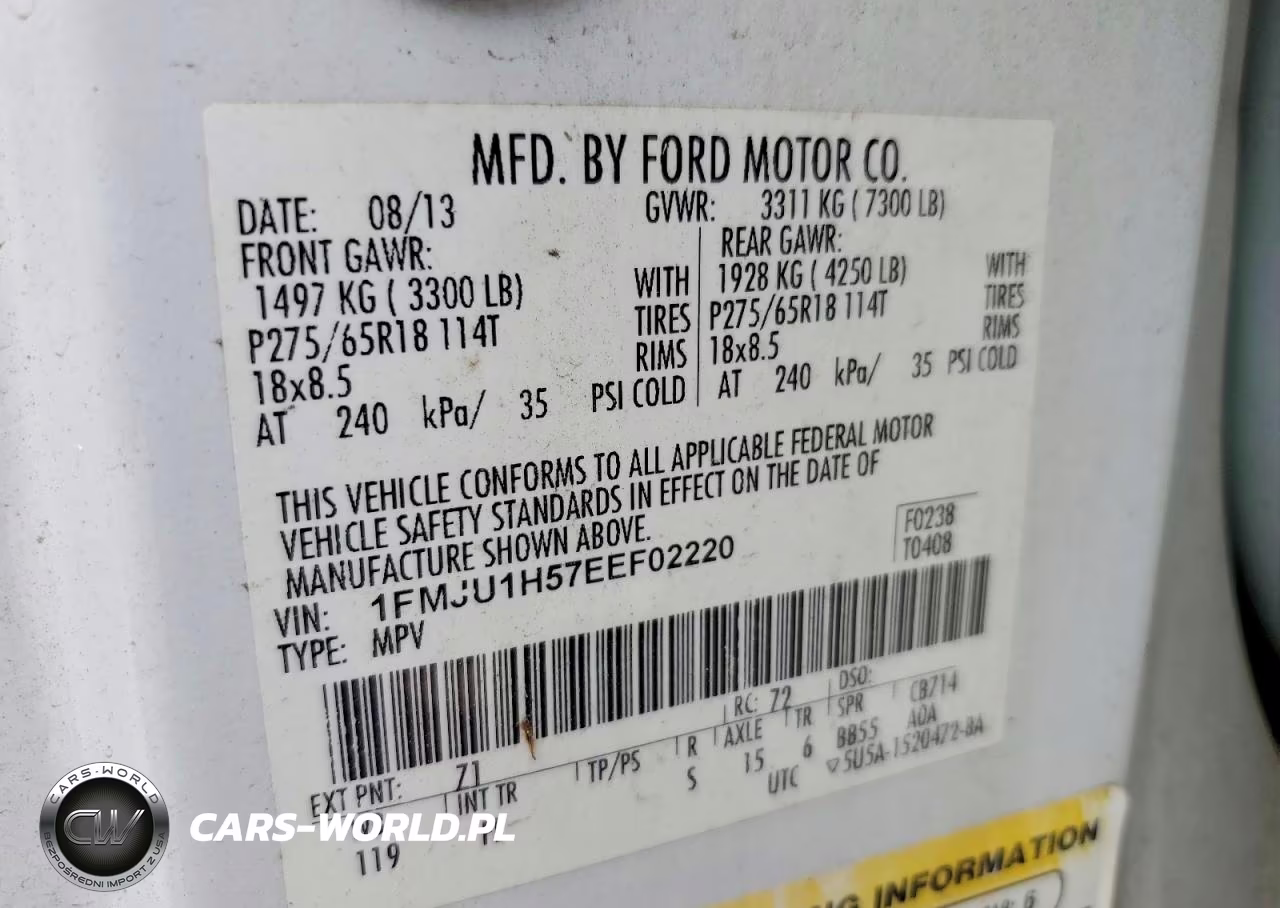 2014 Ford Expedition Xlt VIN:1FMJU1H57EEF02220 - 13