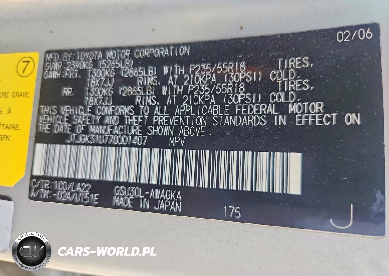 2007 Lexus Rx 350 VIN:JTJGK31U770001407 - 13