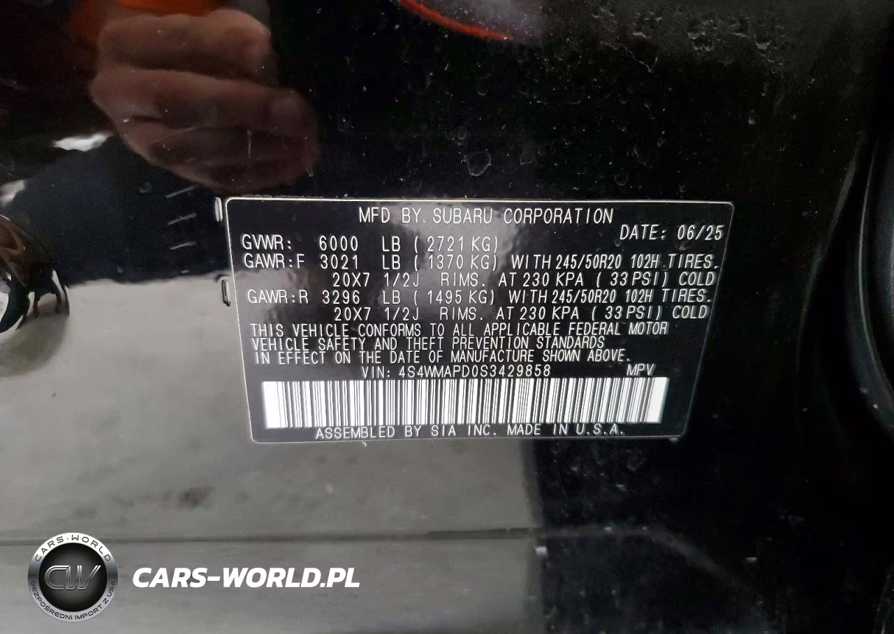 2025 Subaru Ascent Limited VIN:4S4WMAPD0S3429858 - 14