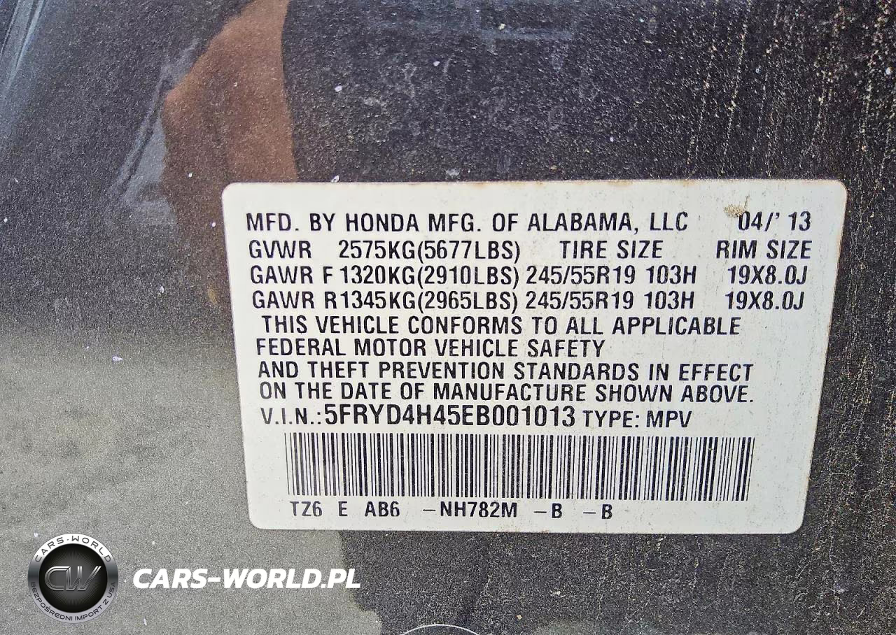 2014 Acura Mdx Technology VIN:5FRYD4H45EB001013 - 13
