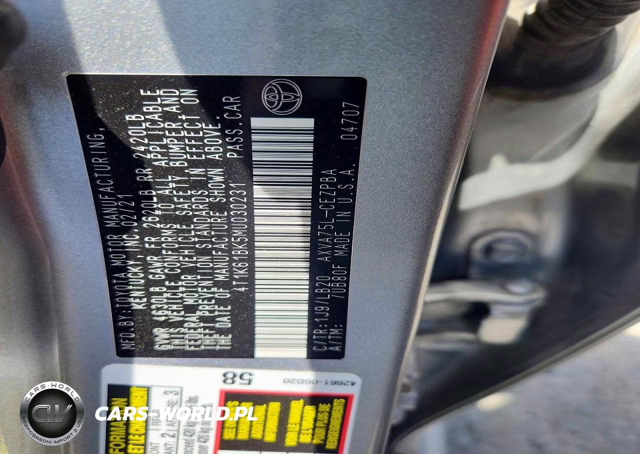 2021 Toyota Camry Xse VIN:4T1K61BK5MU030231 - 12
