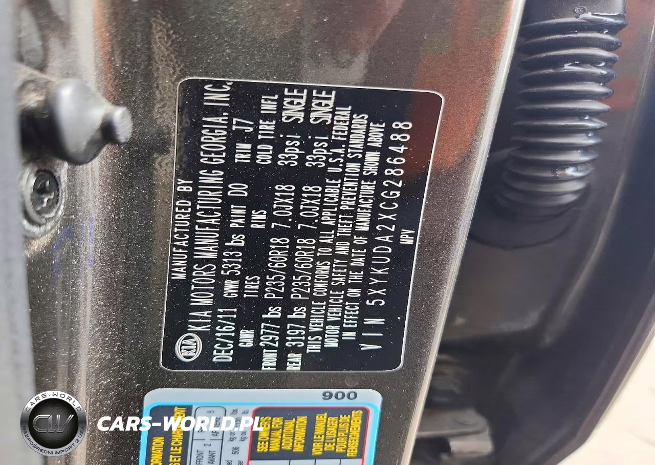 2012 Kia Sorento Ex VIN:5XYKUDA2XCG286488 - 13