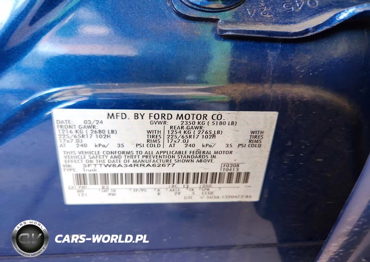2024 Ford Maverick Xl VIN:3FTTW8A34RRA62677 - 13