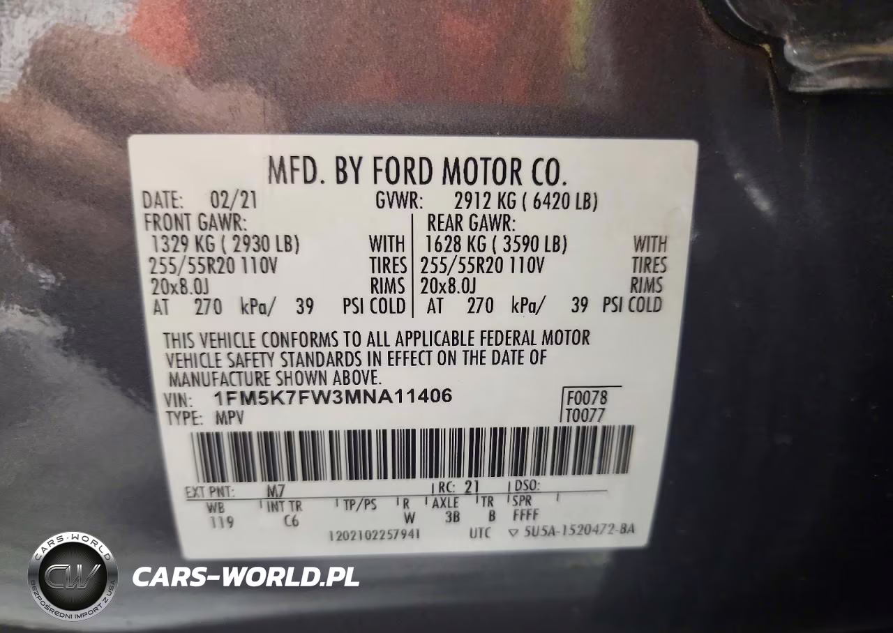 2021 Ford Explorer Limited VIN:1FM5K7FW3MNA11406 - 13