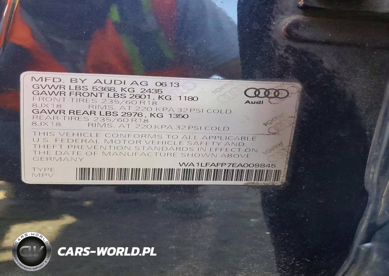 2014 Audi Q5 Premium Plus VIN:WA1LFAFP7EA009845 - 13