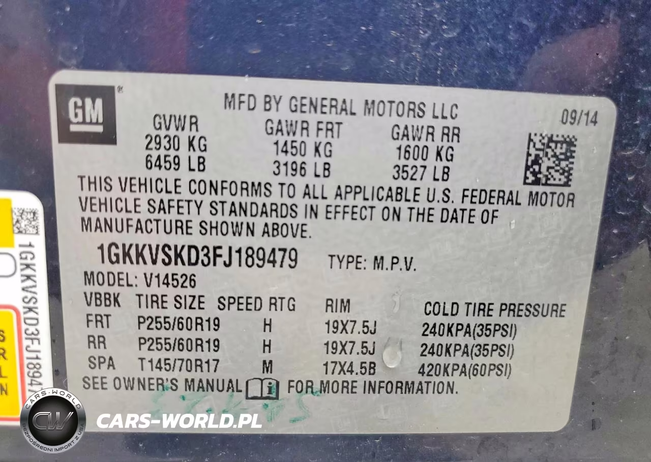 2015 GMC Acadia Slt-2 VIN:1GKKVSKD3FJ189479 - 14
