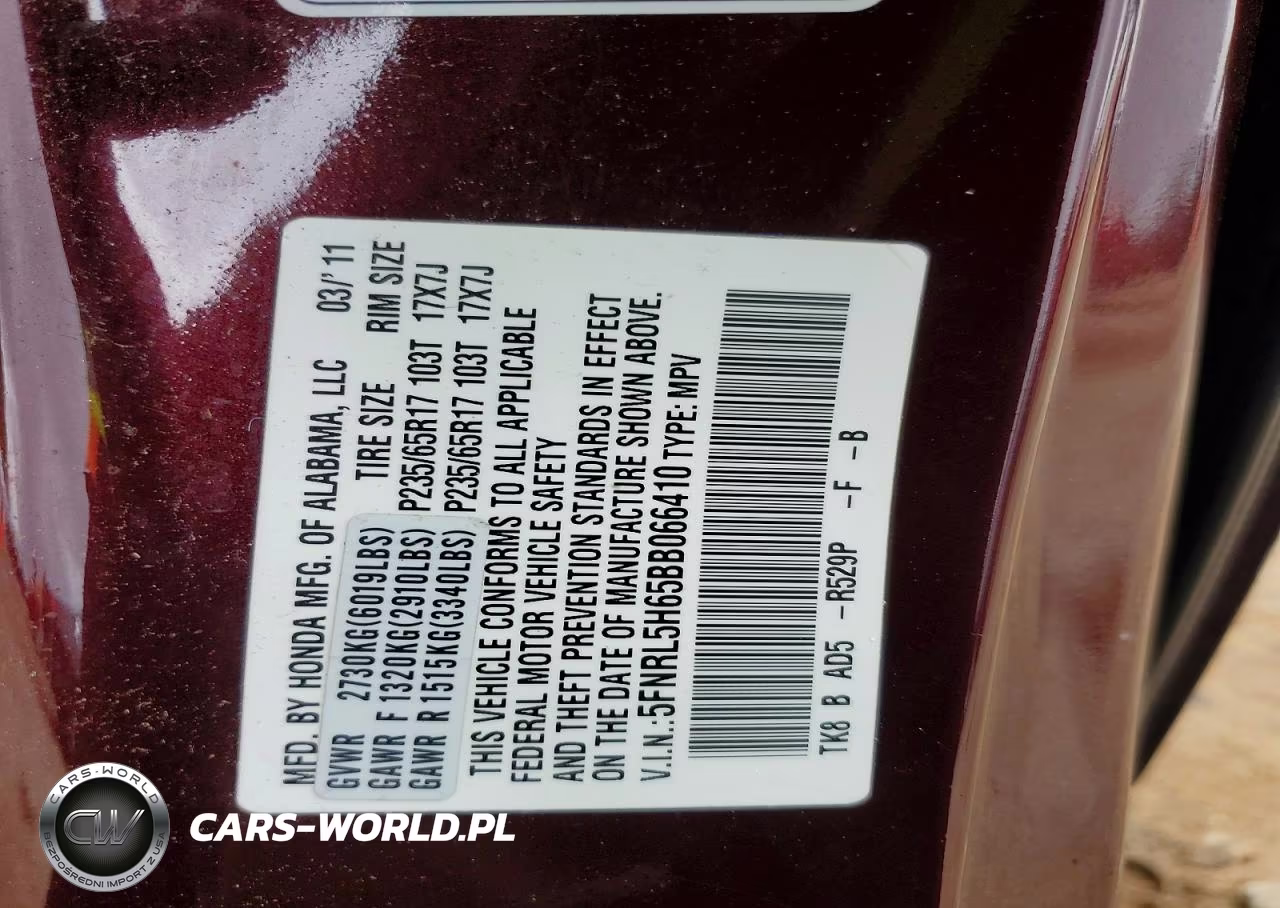 2011 Honda Odyssey Exl VIN:5FNRL5H65BB066410 - 13