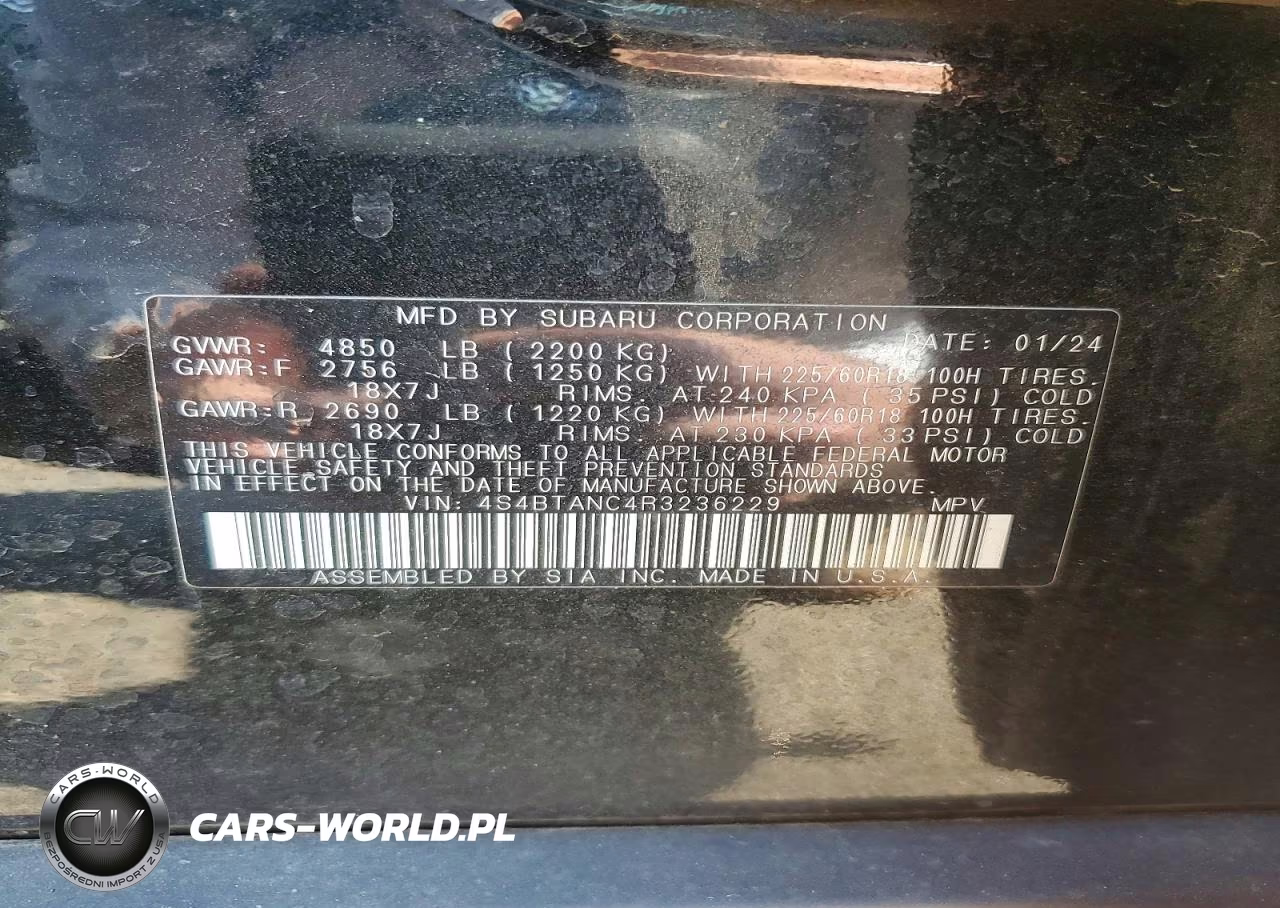 2024 Subaru Outback Limited VIN:4S4BTANC4R3236229 - 13