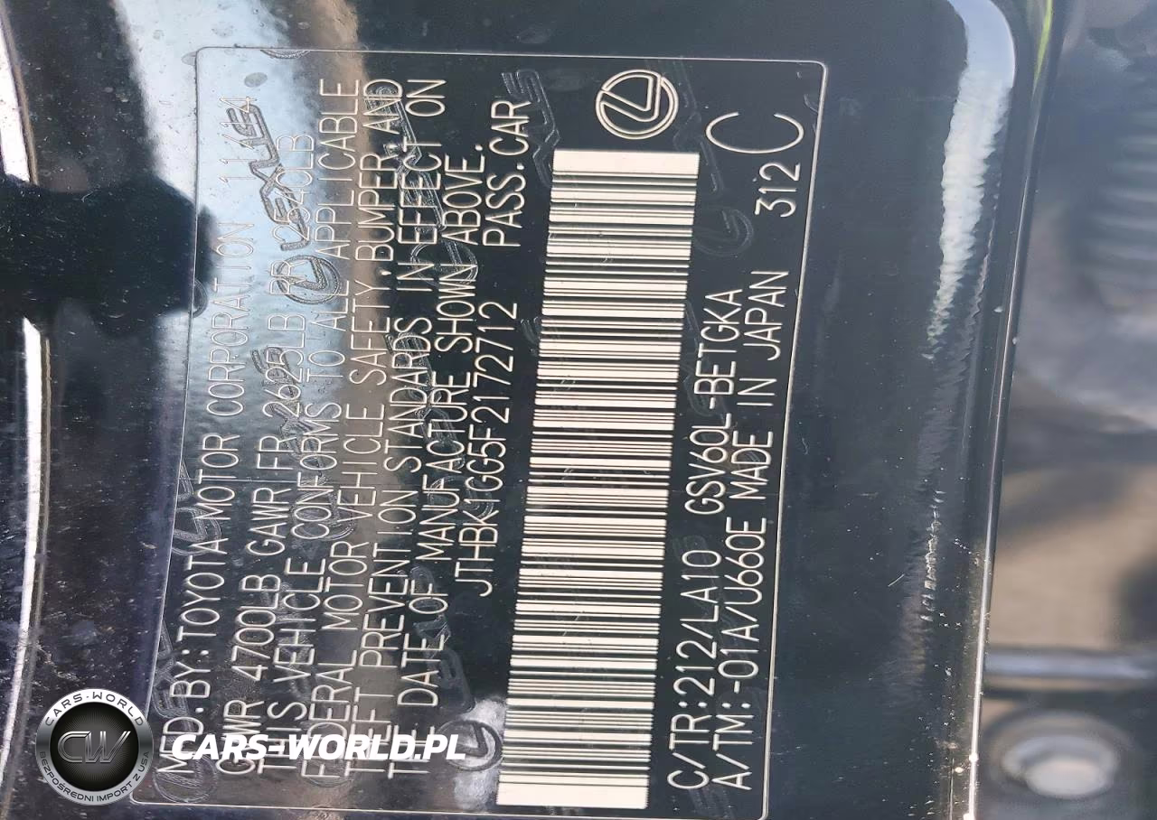 2015 Lexus Es 350 Base VIN:JTHBK1GG5F2172712 - 12