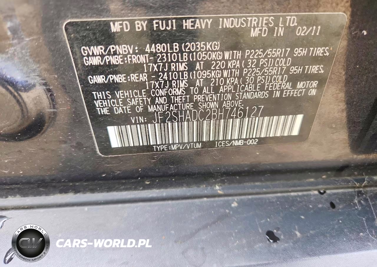 2011 Subaru Forester 2.5X Premium VIN:JF2SHADC2BH746127 - 14