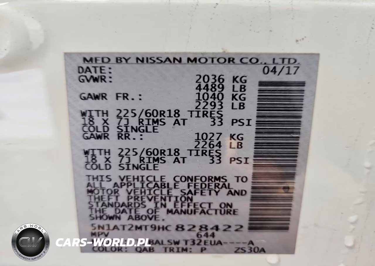 2017 Nissan Rogue S VIN:5N1AT2MT9HC828422 - 13