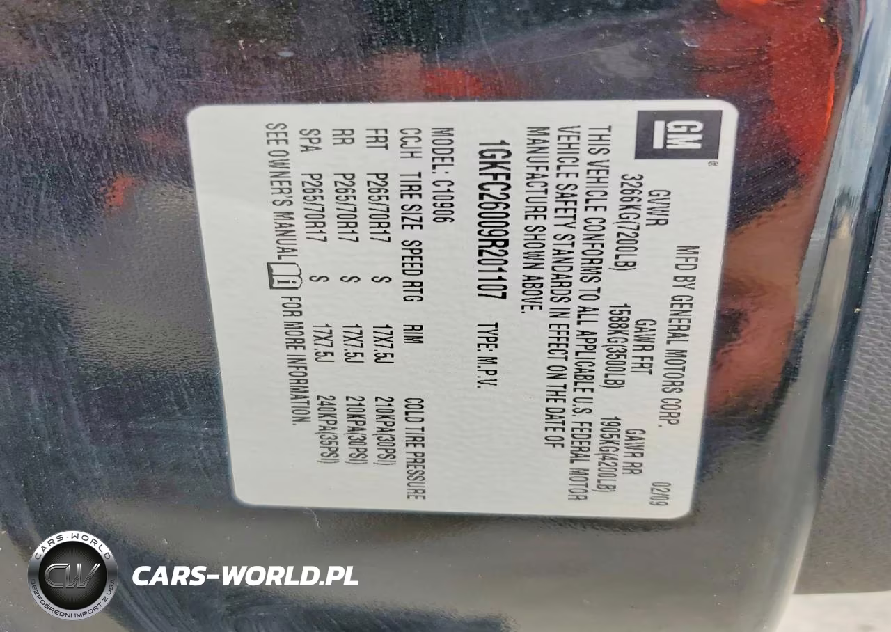 2009 GMC Yukon Xl C1500 Sle VIN:1GKFC26009R201107 - 13