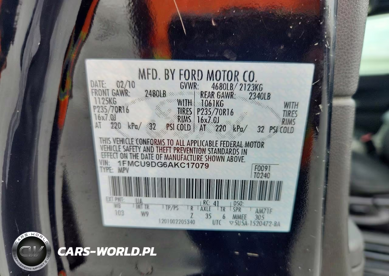 2010 Ford Escape Xlt VIN:1FMCU9DG6AKC17079 - 13