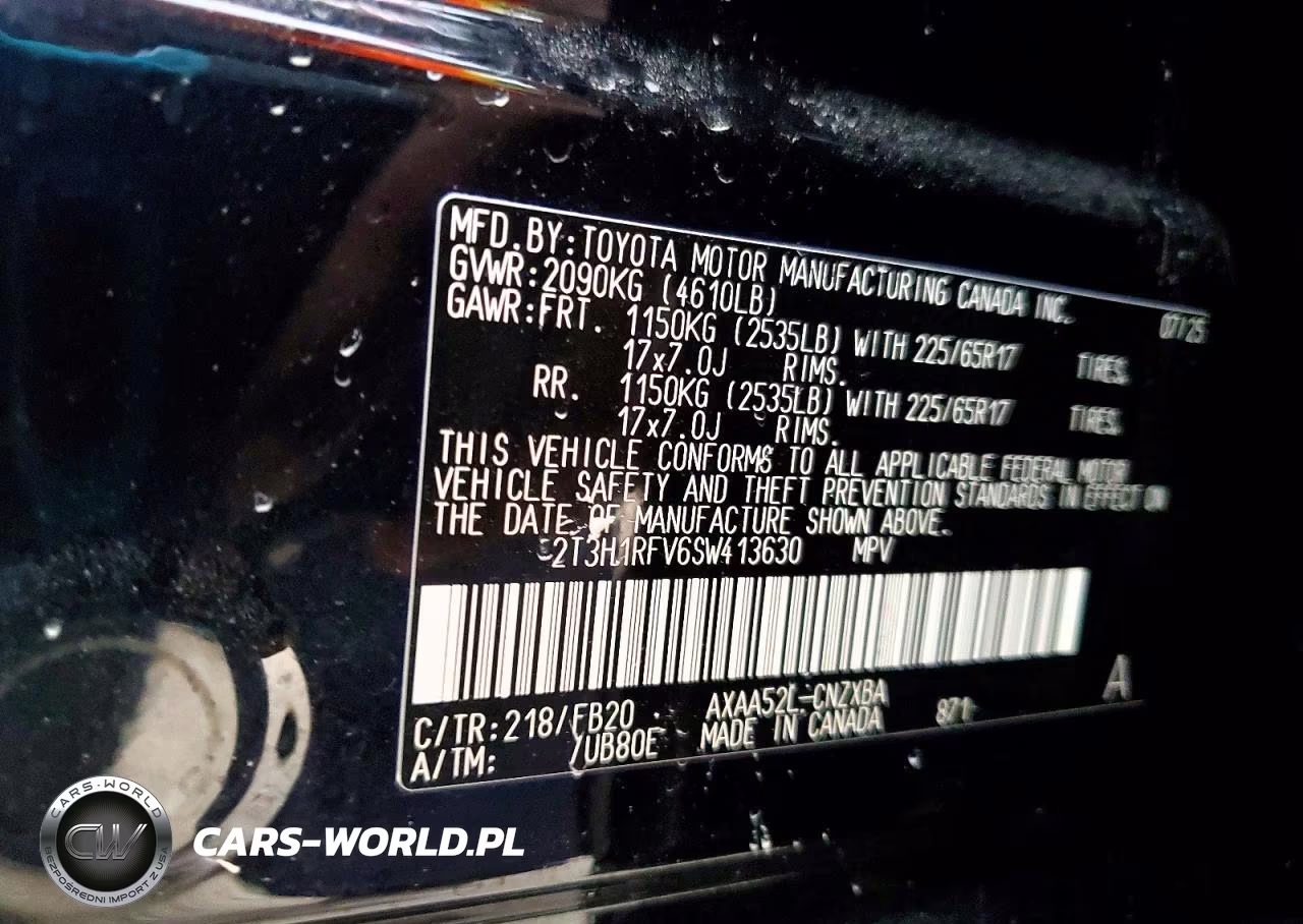 2025 Toyota Rav4 Le VIN:2T3H1RFV6SW413630 - 12