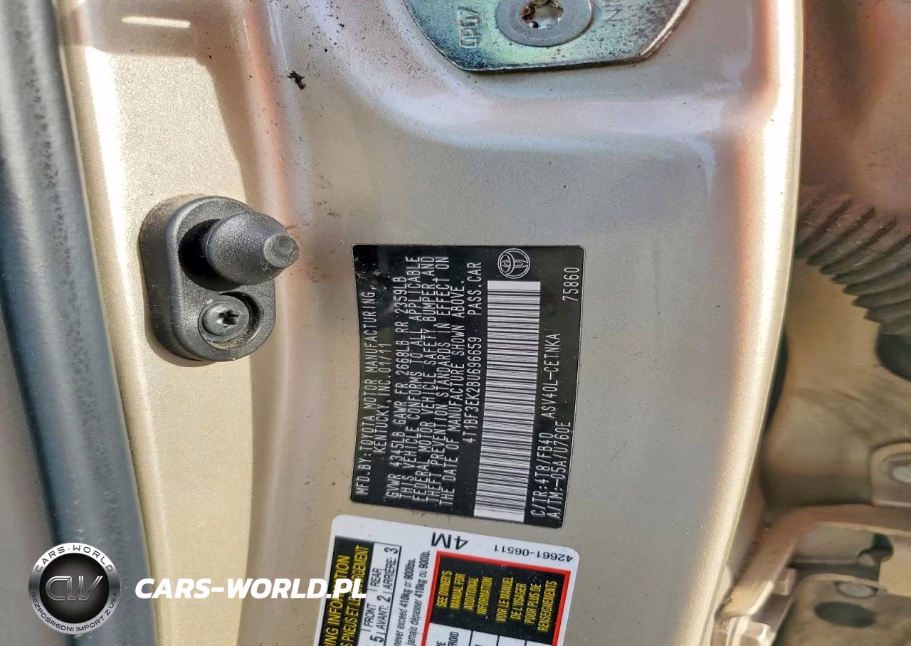 2011 Toyota Camry Base VIN:4T1BF3EK2BU696659 - 12