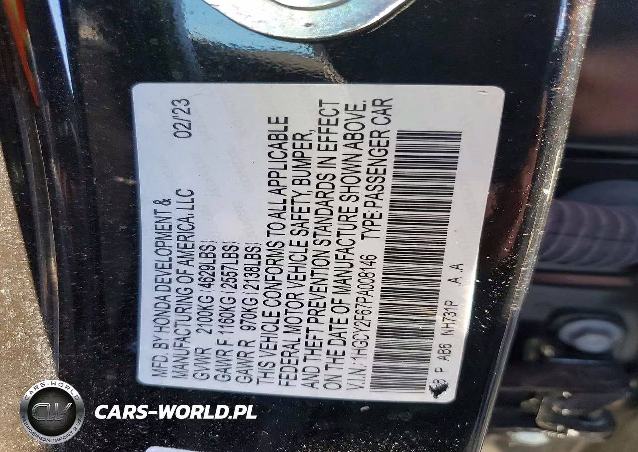 2023 Honda Accord Hybrid Exl VIN:1HGCY2F67PA008146 - 12