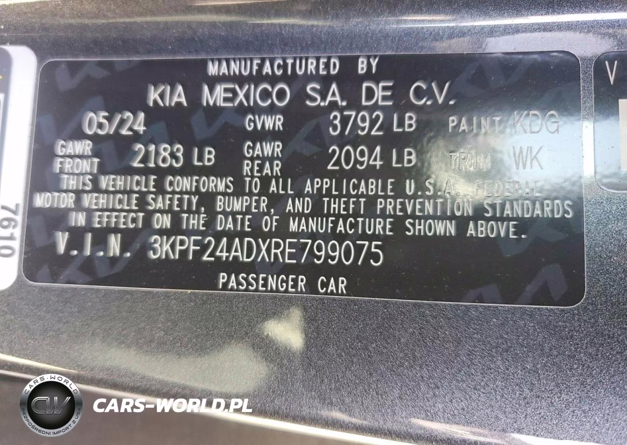 2024 Kia Forte Lxs VIN:3KPF24ADXRE799075 - 13