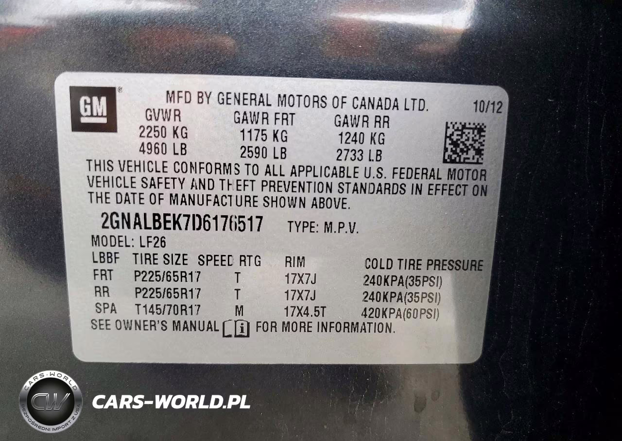 2013 Chevrolet Equinox Ls VIN:2GNALBEK7D6176517 - 13