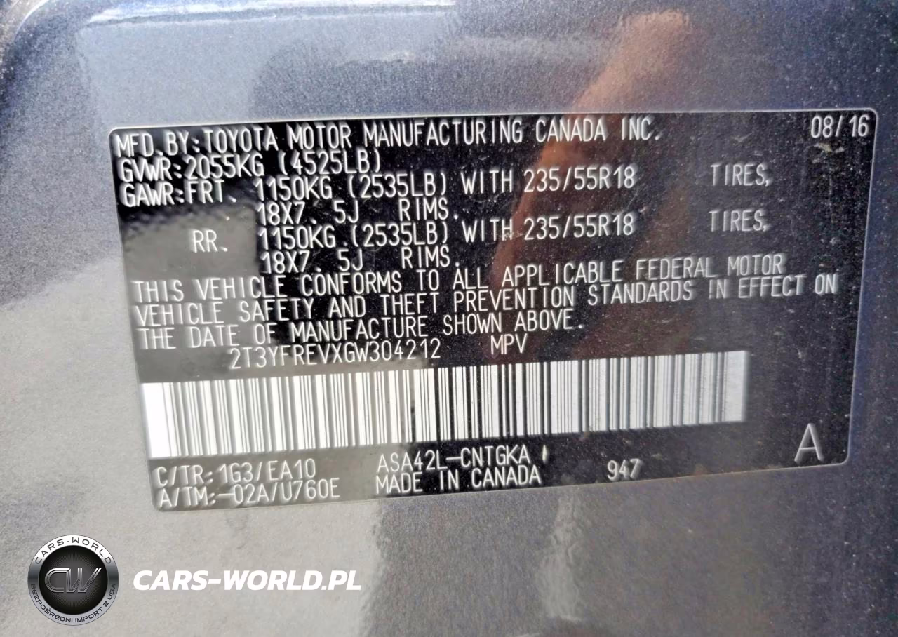 2016 Toyota Rav4 Limited VIN:2T3YFREVXGW304212 - 13