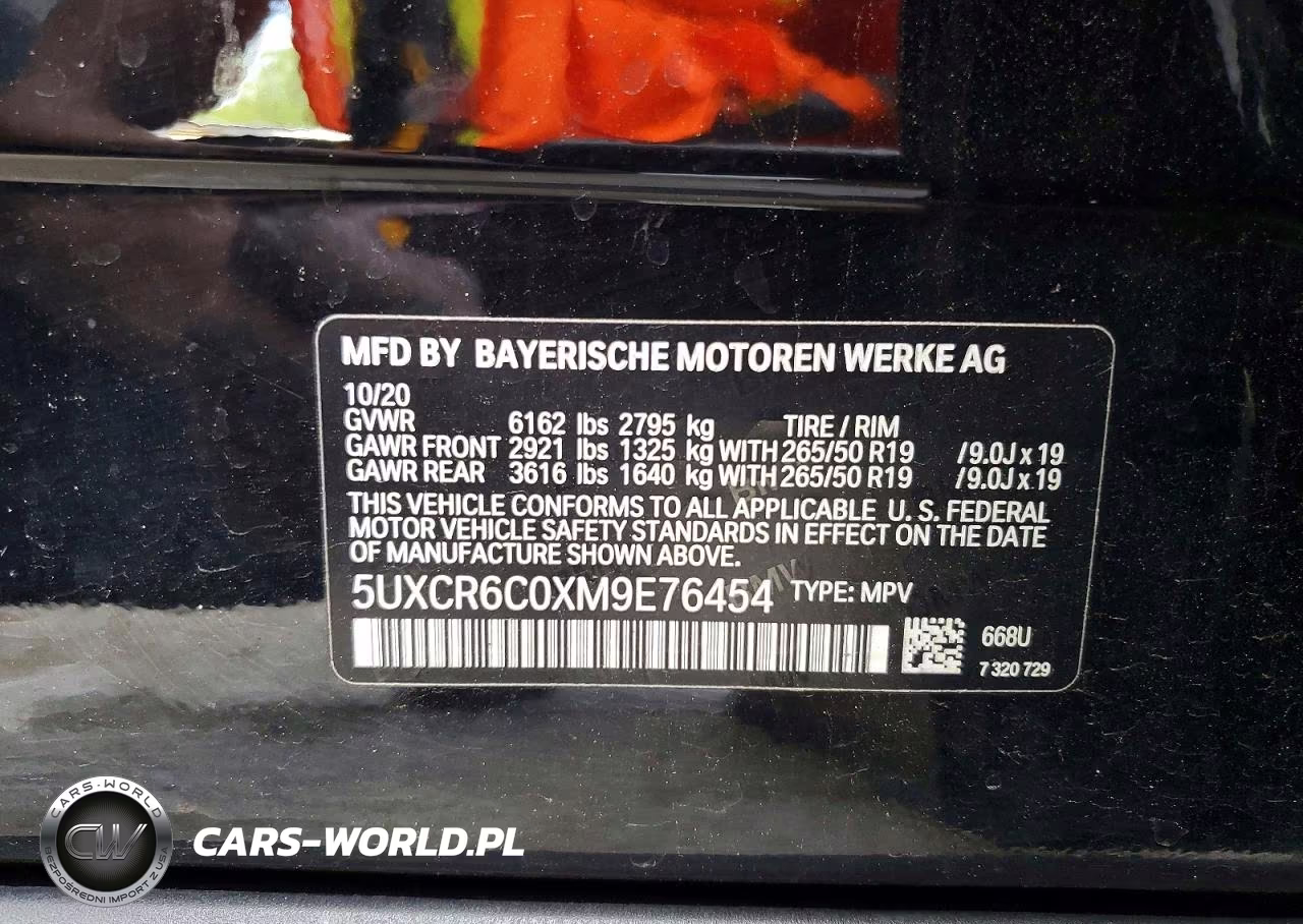 2021 BMW X5 xDrive40I VIN:5UXCR6C0XM9E76454 - 14