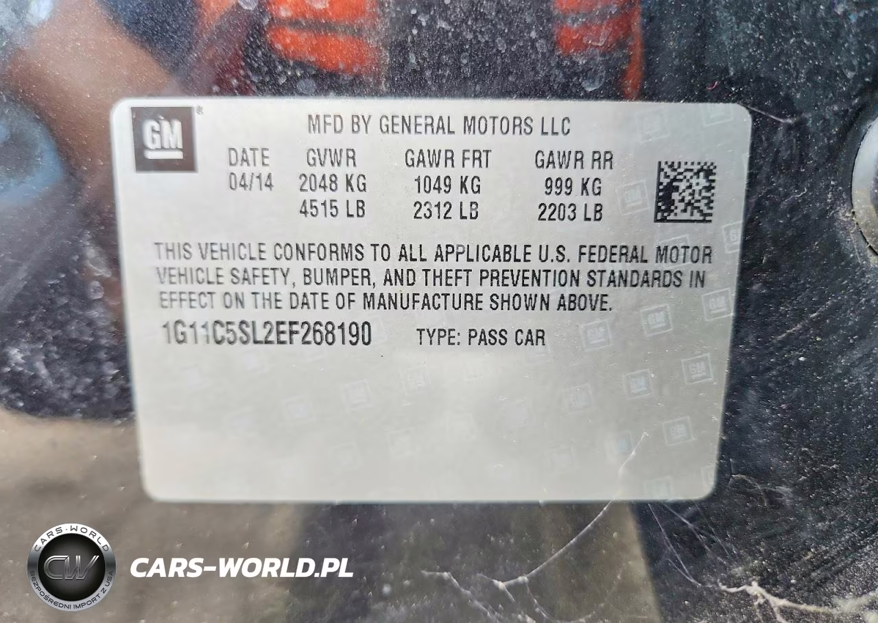 2014 Chevrolet Malibu 1Lt VIN:1G11C5SL2EF268190 - 12