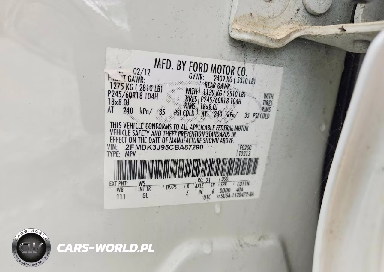 2012 Ford Edge Sel VIN:2FMDK3J95CBA87290 - 13