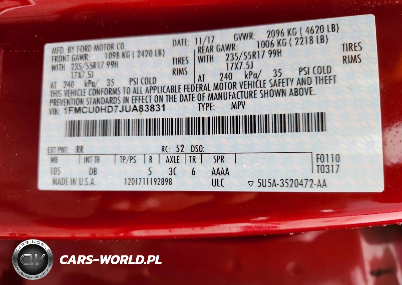 2018 Ford Escape Sel VIN:1FMCU0HD7JUA83831 - 13