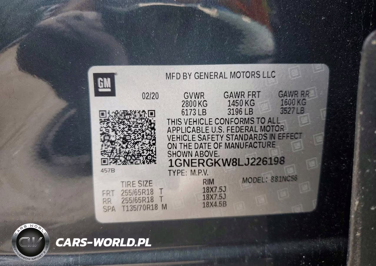 2020 Chevrolet Traverse Lt VIN:1GNERGKW8LJ226198 - 13