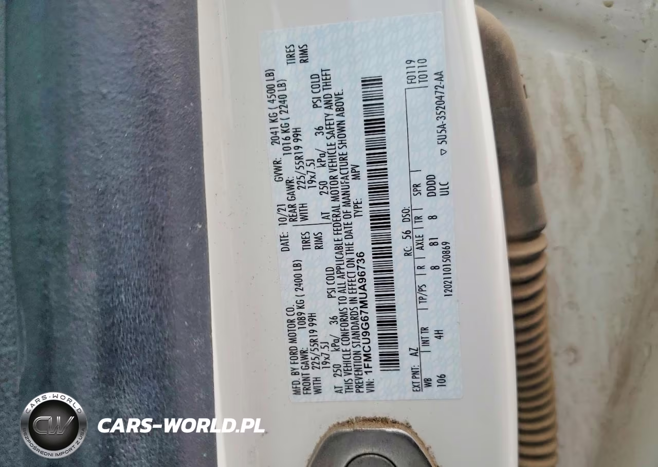 2021 Ford Escape Se VIN:1FMCU9G67MUA96736 - 13