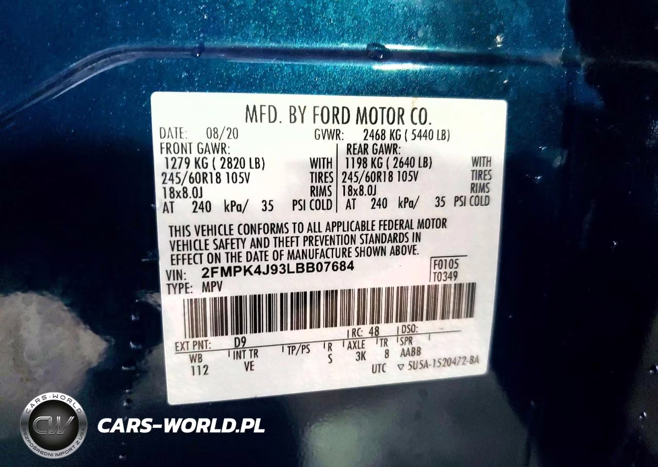 2020 Ford Edge Sel VIN:2FMPK4J93LBB07684 - 13
