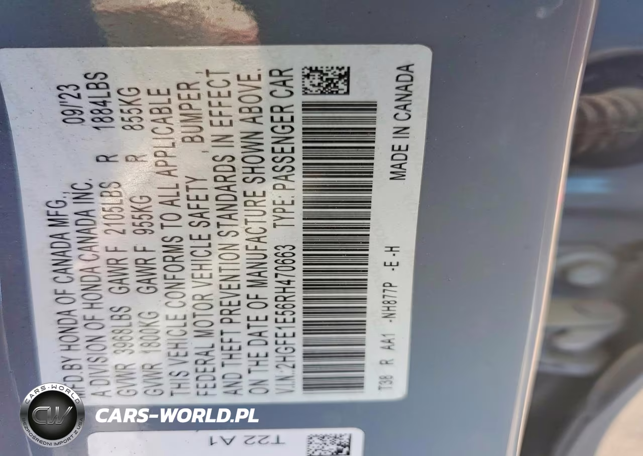 2024 Honda Civic Si Sedan VIN:2HGFE1E56RH470663 - 12