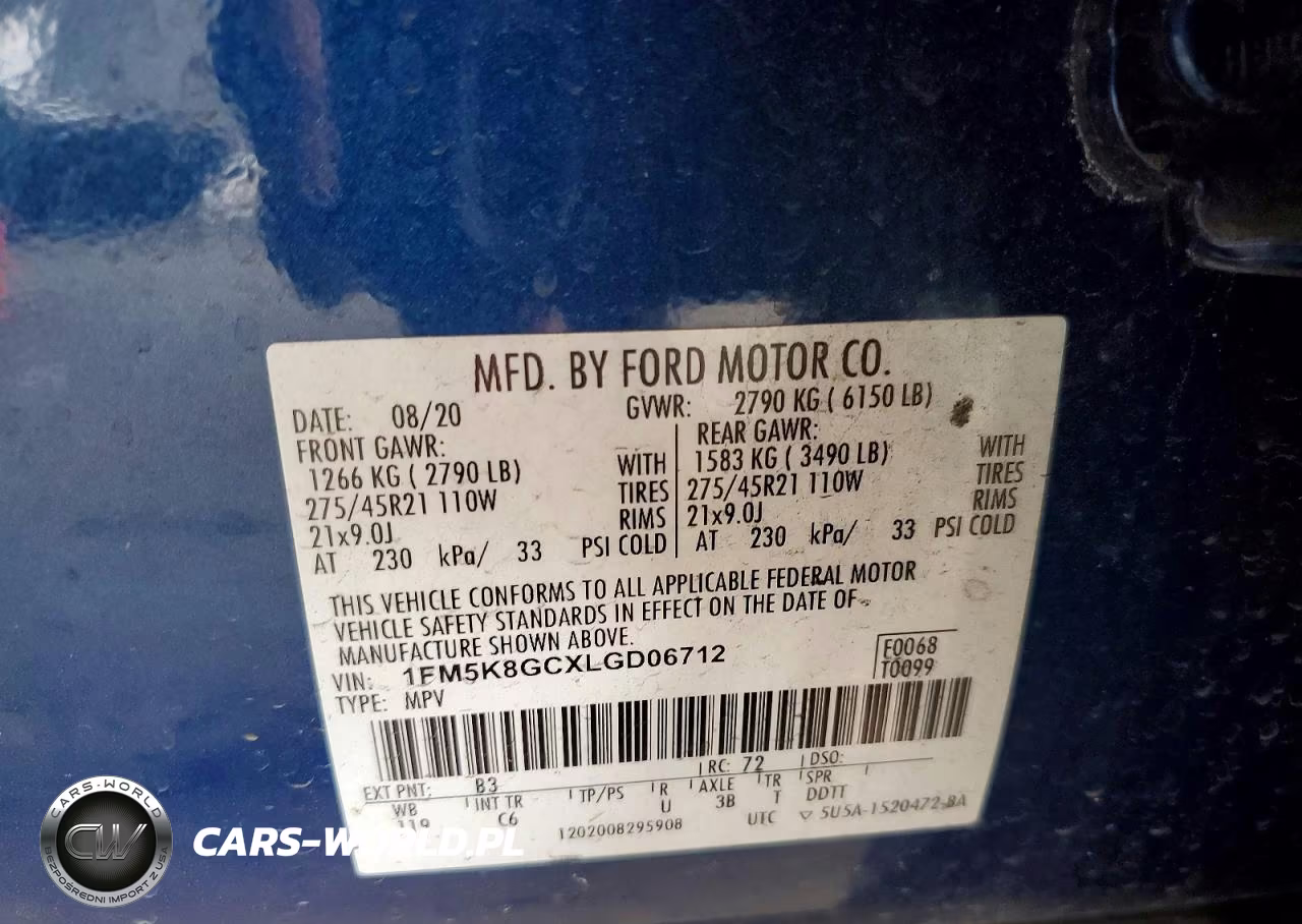 2020 Ford Explorer St VIN:1FM5K8GCXLGD06712 - 13